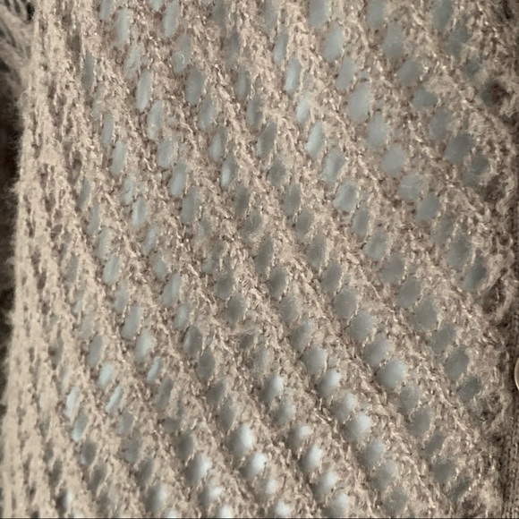 TROUVE Nordstrom Boyfriend Cardigan Sweater Open Weave Mauve Loose Fit Knit - Picture 4 of 15